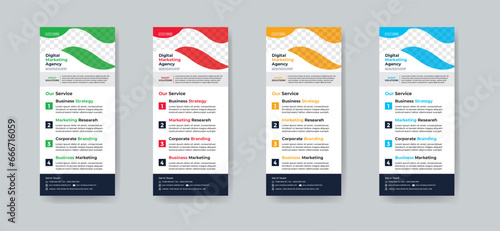 Modern creative corporate business dl flyer or rack card layout concept background flyer brochure cover template for grow up your business to the next level