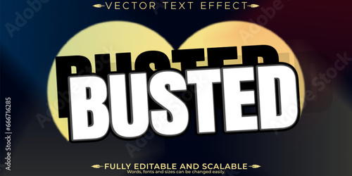 Police text effect, editable officer and cop text style