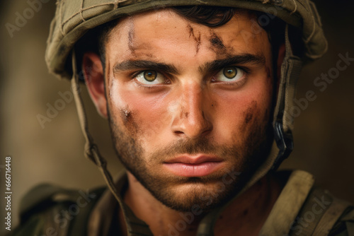 Arab-Israeli war, portrait of an Israeli soldier © Veniamin Kraskov