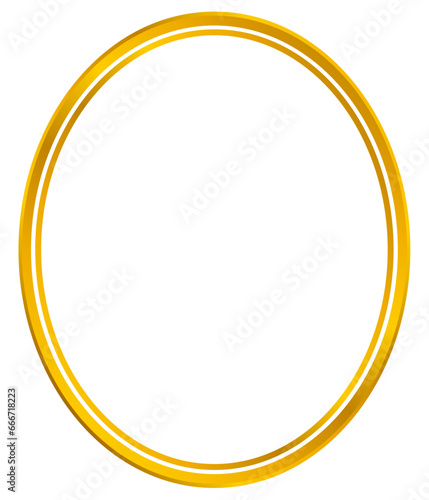 Golden oval frame photo