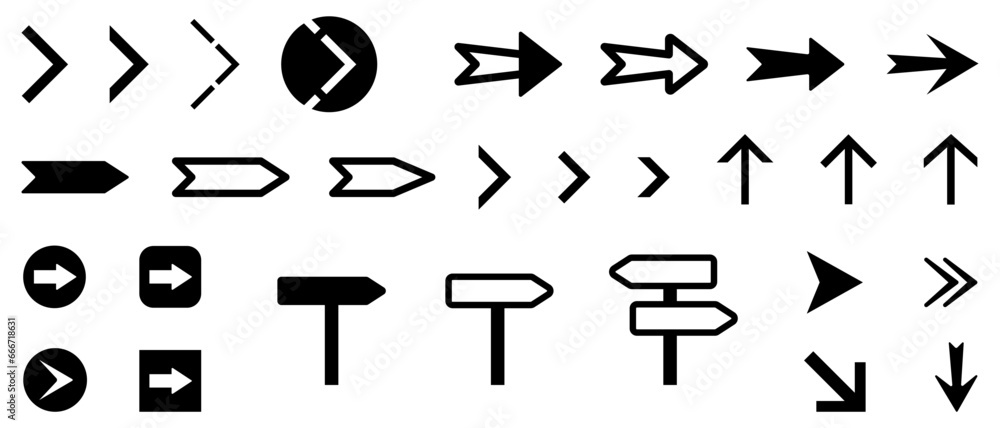 Directional Arrow icon set. Vector illustration Directional Arrow icon set. Vector illustration