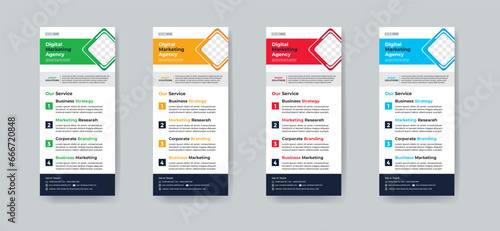 Modern creative corporate business dl flyer or rack card layout concept background flyer brochure cover template for grow up your business to the next level