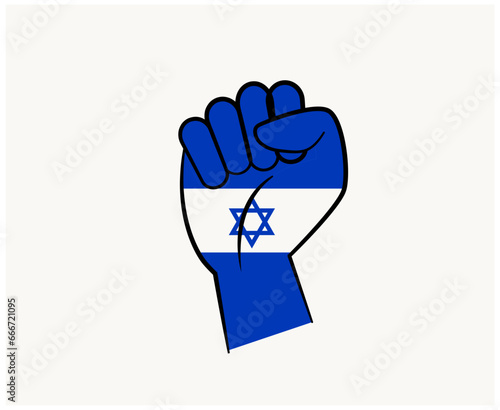 Israel Hand Emblem Flag Middle East country Symbol Abstract Vector Design