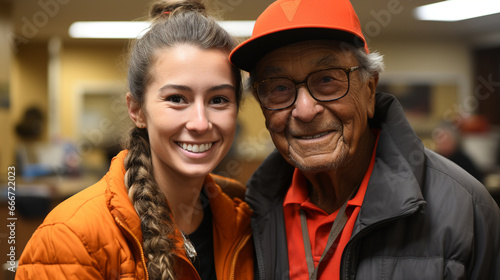 Connecting generations: Volunteers engage in intergenerational activities, bridging the generation gap with shared experiences