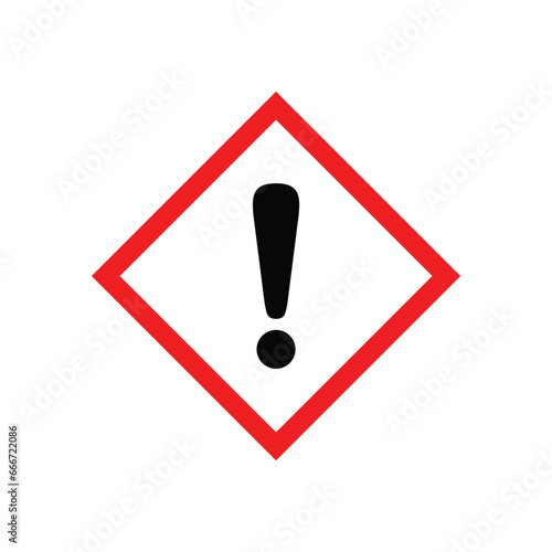 classic hazard warning sign red diamond