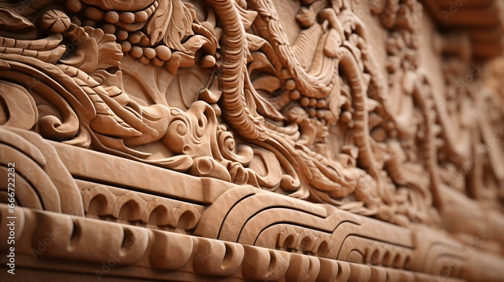 Obraz premium a carving in a stone wall