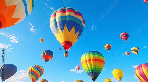 a group of hot air balloons in the sky