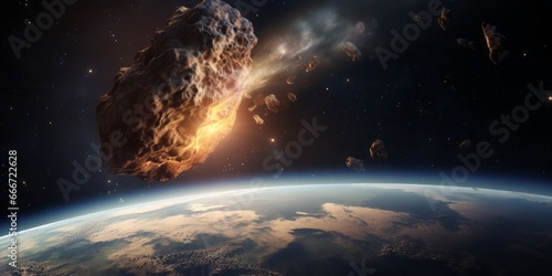 Catastrophic Collision: When an Asteroid Exploded, Forming a Massive Crater on Earth, Signaling the End of Dinosaurs and the Onset of a Planetary Catastrophe photo