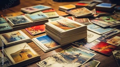 a table full of cards
