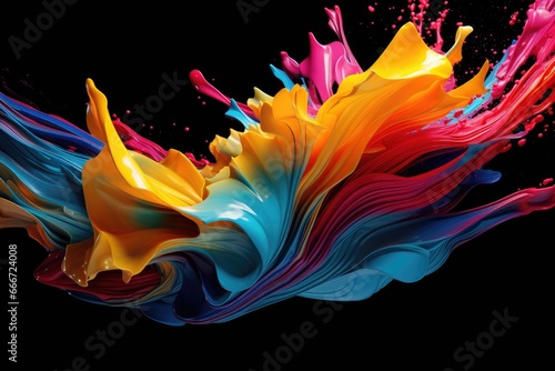 Explosion of multicolored colors