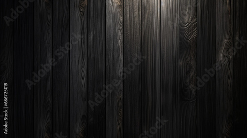 Fond d'un parquet noir, sol en bois. Ambiance sombre. Arrière-plan pour conception et création graphique.