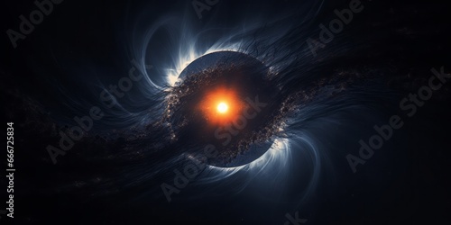 Leinwand Poster The Cosmic Enigma: Supermassive Black Holes in the Universe, Unraveling the Myst