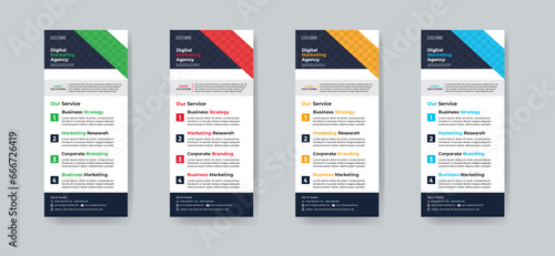 Modern creative corporate business dl flyer or rack card layout concept background flyer brochure cover template for grow up your business to the next level