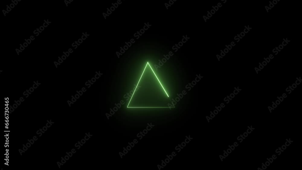 Colorful neon line triangle frame in the shape triangle glowing and futuristic background. Colorful neon line triangle frame in the shape triangle glowing and futuristic background.