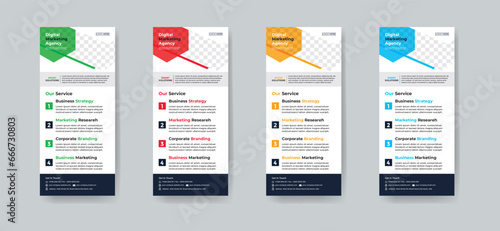 Modern creative corporate business dl flyer or rack card layout concept background flyer brochure cover template for grow up your business to the next level