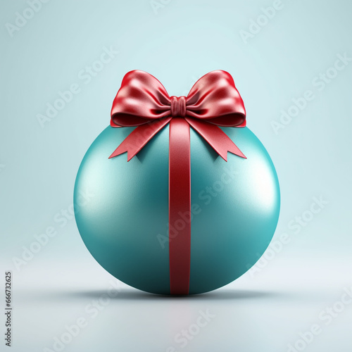 christmas ball with red bow