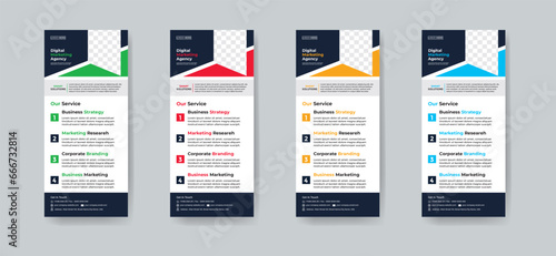 Modern creative corporate business dl flyer or rack card layout concept background flyer brochure cover template for grow up your business to the next level