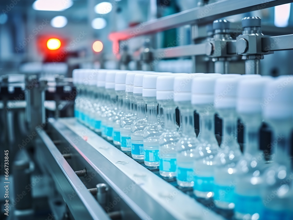 Pharmaceutical Manufacturing: Workers in Protective Clothing and Gloves Creating Vaccines or Medications Pharmaceutical Manufacturing: Workers in Protective Clothing and Gloves Creating Vaccines or Medications