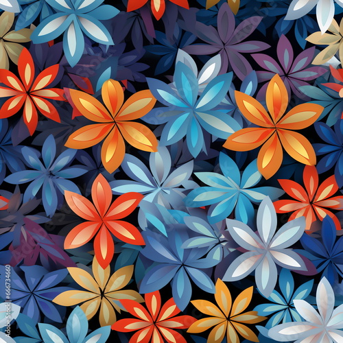 Seamless Floral Pattern Illustration  Exquisite Floral Texture and Design