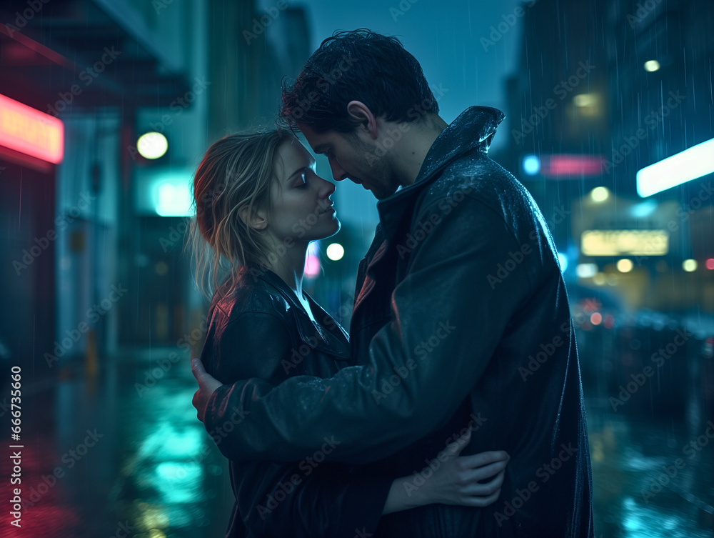 In an urban setting with symbolic rebellion, a moment of raw and honest sharing unfolds with emotional and genuine portrayal, embraced by soft, revealing lighting in a nighttime atmosphere. In an urban setting with symbolic rebellion, a moment of raw and honest sharing unfolds with emotional and genuine portrayal, embraced by soft, revealing lighting in a nighttime atmosphere.
