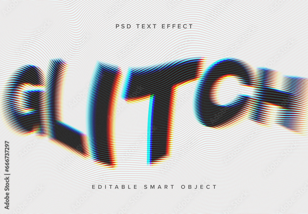 Glitch Text Effect Stock Template