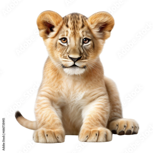 Cute baby lion clip art