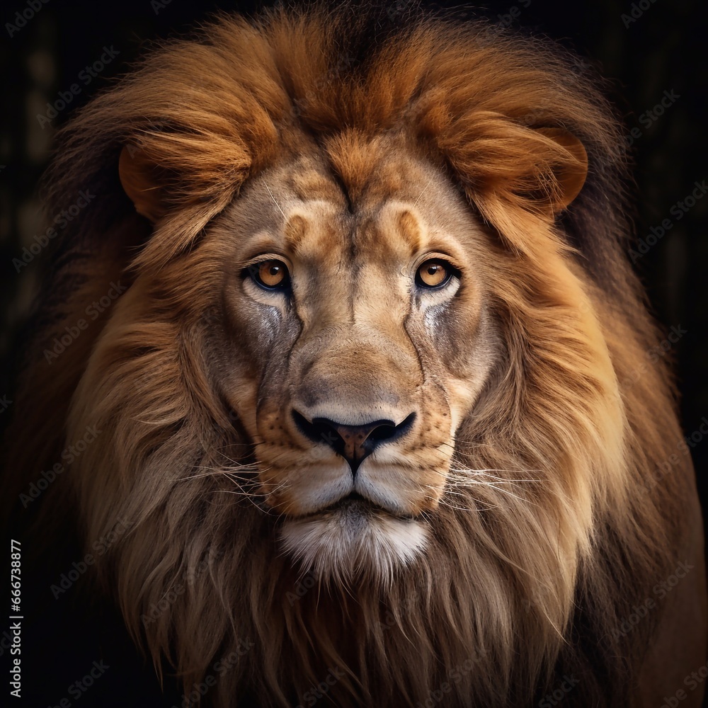 male lion portrait