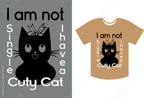 Eye catching Cat T-Shirt Design Vector