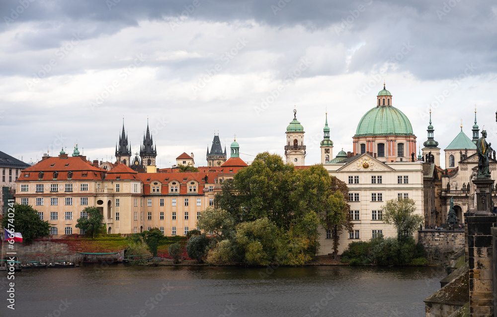 Prague landscape and old architecture