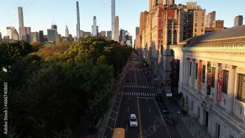 Central Park West at sunrise