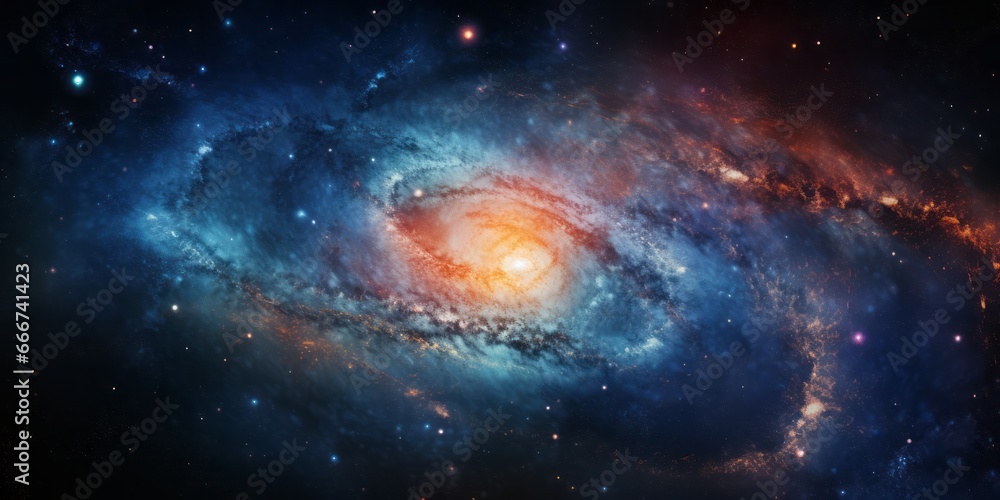 A Spiral Galaxy Illuminated by Blue Lights