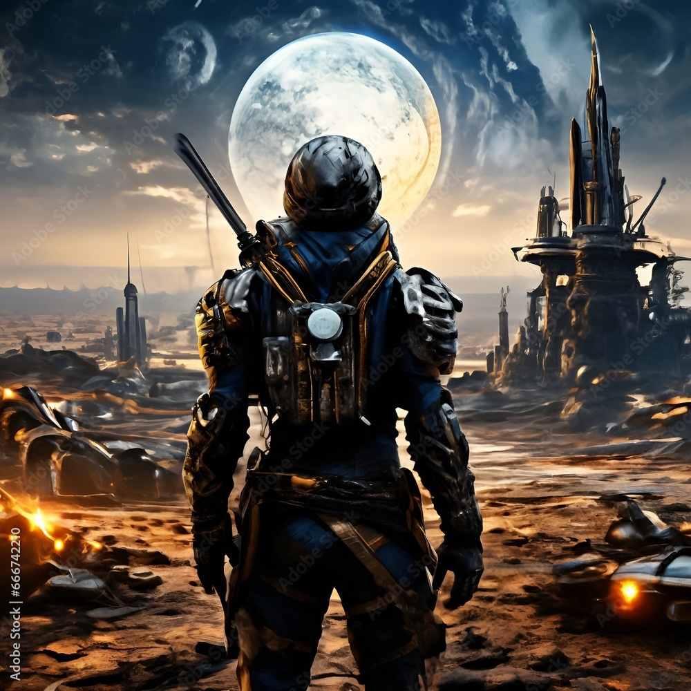 Naklejka premium post-apocalypse