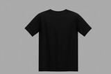 Black Cotton Shirt for Branding Mockups, Product Design, White T-shirt Template