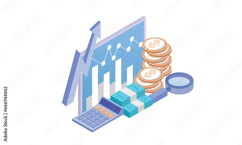 Symbolic Revenues, Returns Symbol. Concept of Earnings Growth.on white background.3D design.isometric vector design Illustration. Symbolic Revenues, Returns Symbol. Concept of Earnings Growth.on white background.3D design.isometric vector design Illustration.
