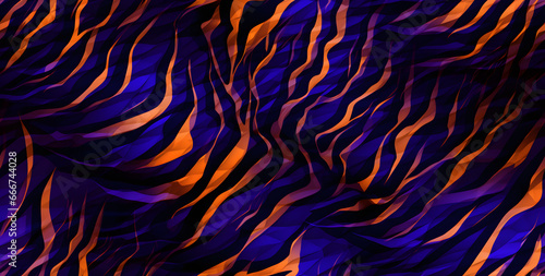 Leopard skin print seamless hand drawn neon colors pattern  photo