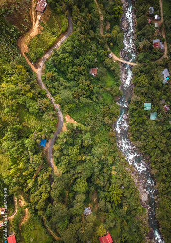 Aerial drone photo hovering over Costa Rica photo