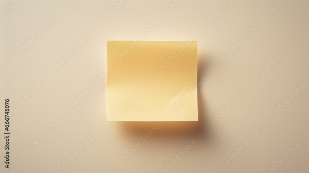 A vibrant yellow stick note displayed on a wall A vibrant yellow stick note displayed on a wall