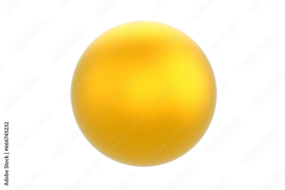 Golden sphere render on a white background Golden sphere render on a white background