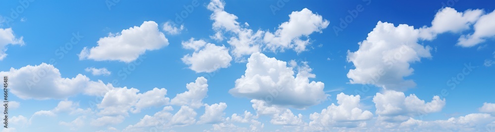 Blue sky panorama with some white clouds Blue sky panorama with some white clouds