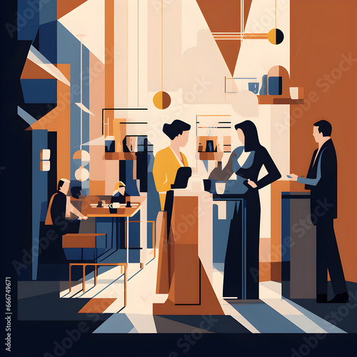 people talking at a party 
