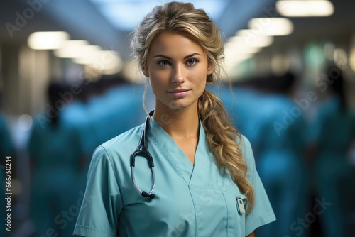 Young beautiful Registered Nurse, future doctor © YouraPechkin