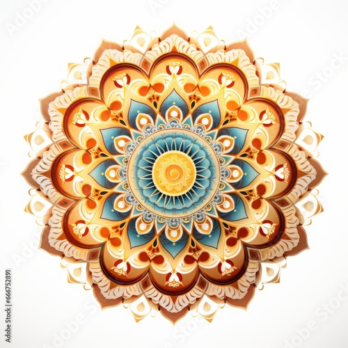 mandala pattern isolated illustration.