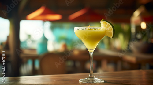 daiquiri cocktail on a bar counter