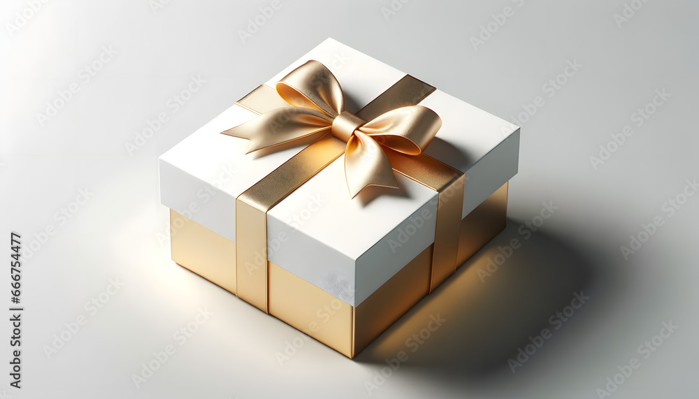 gift box with golden ribbon gift box with golden ribbon