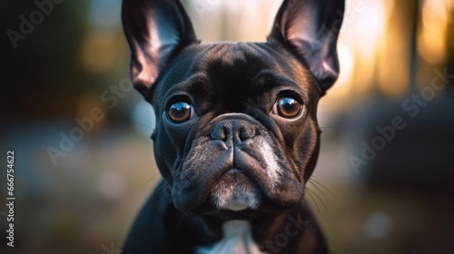 Charming Close-up of a French Bulldog's Face © Andreas