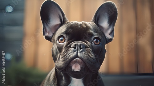Charming Close-up of a French Bulldog s Face