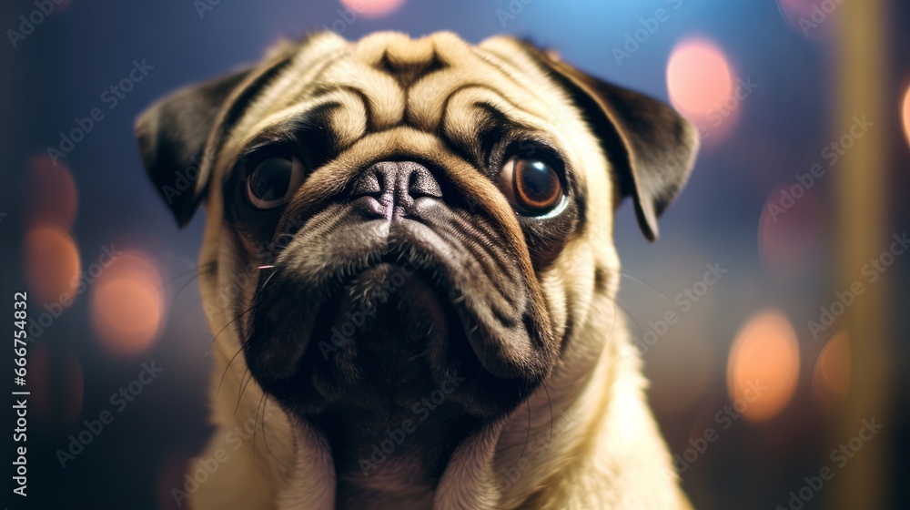 Charming Pug with Expressive Eyes