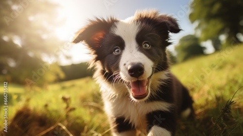 Energetic Border Collie Puppy © Andreas