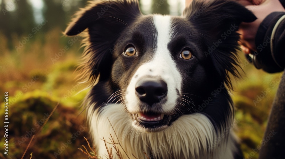 Border Collie bonding with owner during training session
