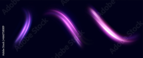 	
Neon speed lines. Dynamic light motion traces. Light trace wave, trace line.